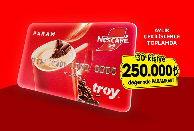 Her Ay 5, Toplamda 30 Adet 250.000 TL değerinde Param Hediye Kart